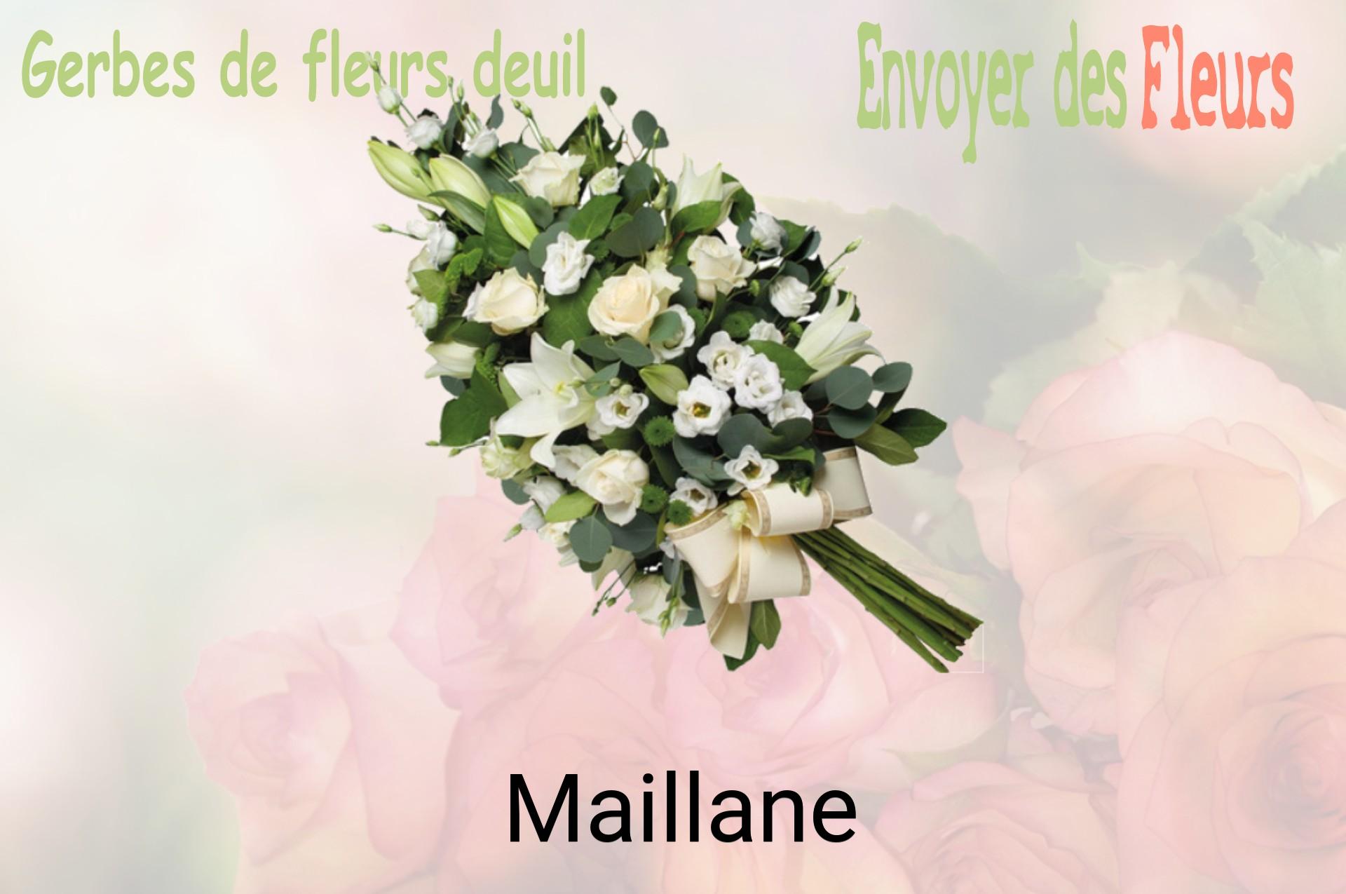 Gerbe de fleurs de deuil livrée à Maillane